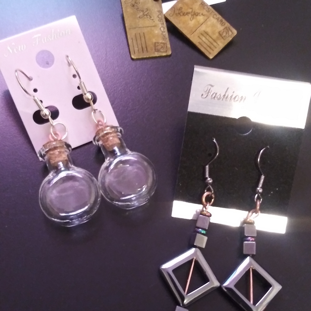 3 Pair Long Boho Style Earrings